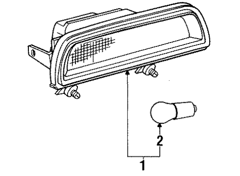 1988 Toyota Camry High Mount Lamps Lamp Assy, Center Stop Diagram for 81570-32040