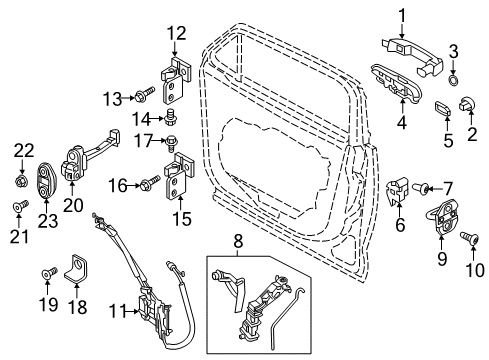 2020 Jeep Renegade Front Door Check-Front Door Diagram for 68247275AA