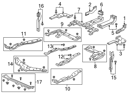 2022 Honda Odyssey Ducts Duct Assy., R. Floor Joint *NH900L* (B)(Ac) (DEEP BLACK) Diagram for 83312-THR-A00ZA