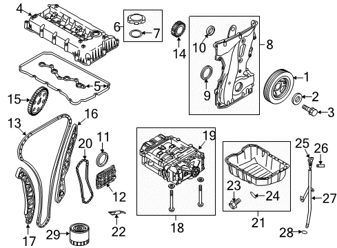 2010 Kia Forte Filters Oil Level Gauge Rod Assembly Diagram for 26611-25001