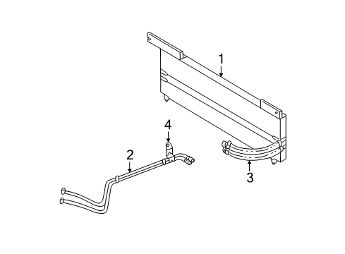 2003 Mercury Mountaineer Oil Cooler Cooler Line Diagram for 1L2Z-7890-AA