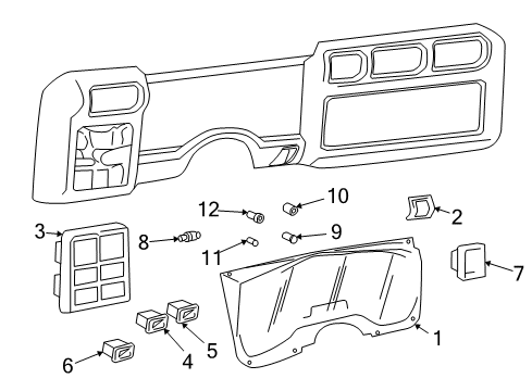 1996 Chevrolet S10 Cluster & Switches, Instrument Panel Instrument Cluster Assembly Diagram for 16213745