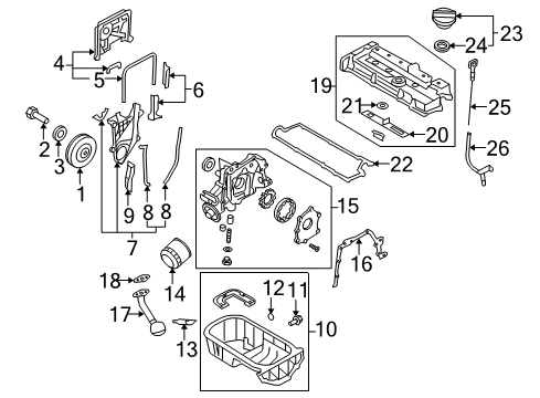2008 Kia Rio Filters Plate-Baffle(B) Diagram for 22403-26015