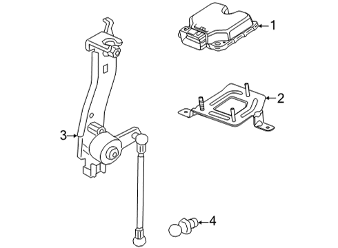 2022 Buick Envision Ride Control Level Sensor Diagram for 84460152