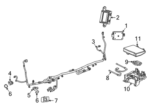 2020 Buick Encore GX Lane Departure Warning Module Bracket Diagram for 42626067