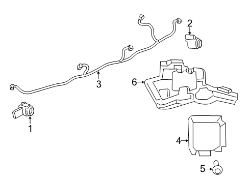 2021 Ford Transit Connect Lane Departure Warning Bracket Diagram for FT1Z-14D189-A