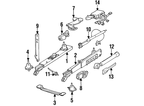 1995 Cadillac DeVille Power Seats Switch Asm-Adjust Driver Seat 8-Way Diagram for 16719961