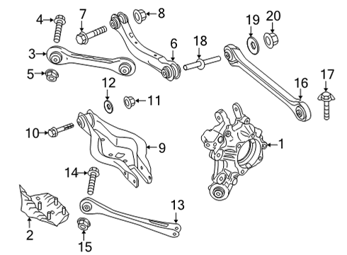 2022 BMW M440i Rear Suspension WHEEL CARRIER, REAR RIGHT Diagram for 33306879524
