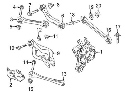 2022 BMW M440i Rear Suspension HEXAGON SCREW WITH FLANGE Diagram for 33309909455