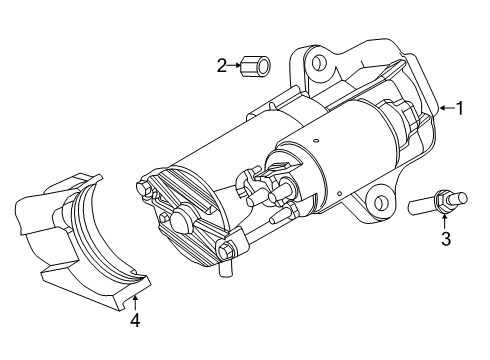 2020 Ford Explorer Starter Starter Diagram for L1MZ-11002-A