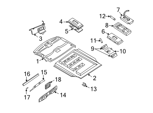 1996 Chevrolet P30 Interior Trim - Roof Housing-Dome & Reading Lamp *Black Diagram for 15528765