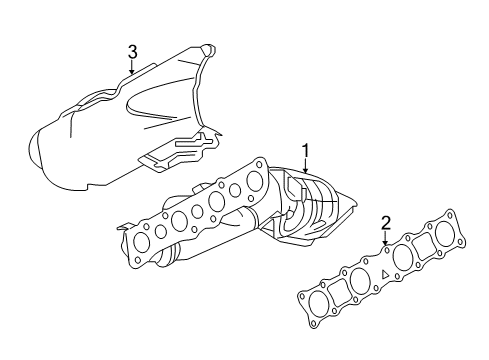 2018 Infiniti Q70 Exhaust Manifold Cover-Exhaust Manifold Diagram for 16590-1CA0B
