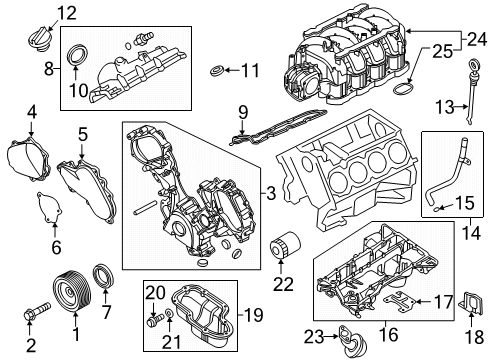 2018 Nissan Armada Filters Valve Cover Outer Seal Diagram for 13276-EZ30A