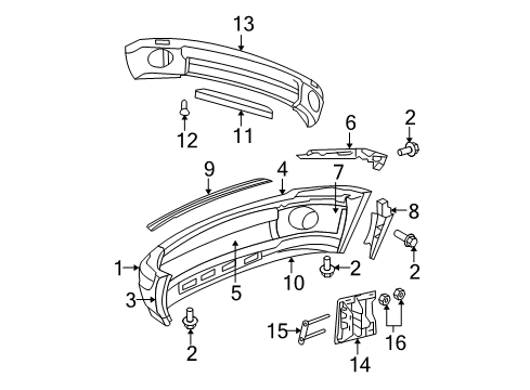 2009 Dodge Ram 2500 Front Bumper Bracket-Tow Hook Diagram for 68196252AB