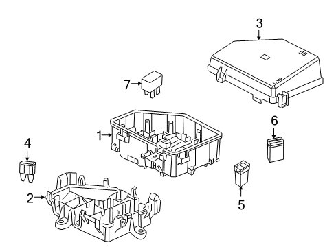 2008 Pontiac G8 Fuse & Relay Block Asm-Accessory Wiring Junction Diagram for 92191601