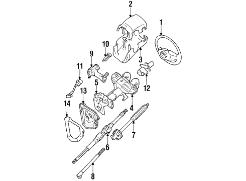 1993 Toyota 4Runner Switches Hazard Switch Diagram for 84332-89110