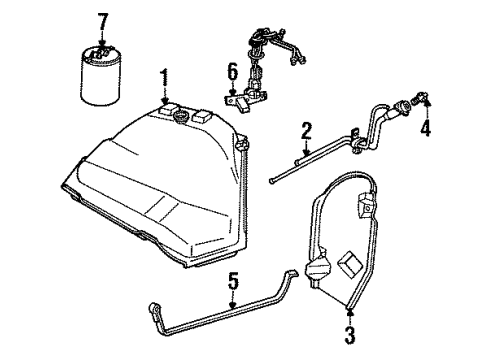 1985 Pontiac 6000 Emission Components EGR Solenoid Diagram for 22512322