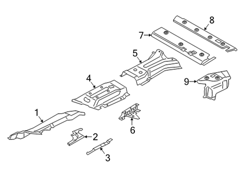 2021 BMW X6 Heat Shields Thermal Insulation, Firewall Diagram for 51487424925