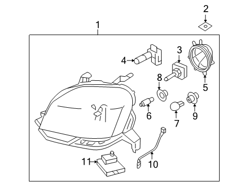 2007 Mercury Montego Headlamps Headlamp Assembly Bolt Diagram for -W704551-S438