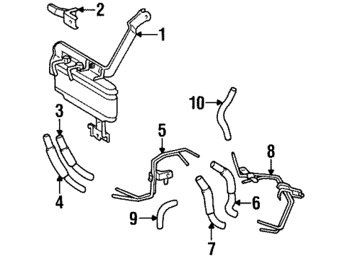 1995 Toyota Avalon Trans Oil Cooler Inlet Hose Diagram for 32943-33031