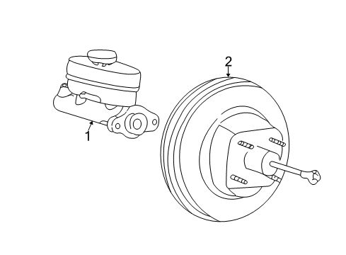 1999 Ford F-250 Hydraulic System Vacuum Pump Diagram for 6C3Z-2A451-A