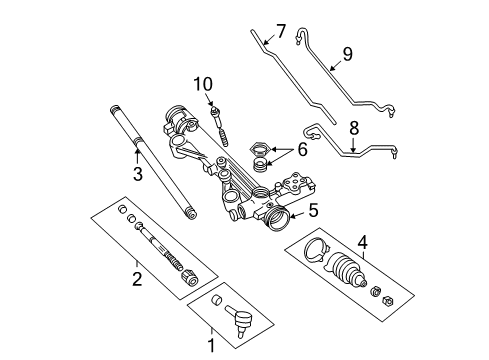 2004 Ford Freestar P/S Pump & Hoses, Steering Gear & Linkage Vent Tube Diagram for F8OZ-3K762-AA