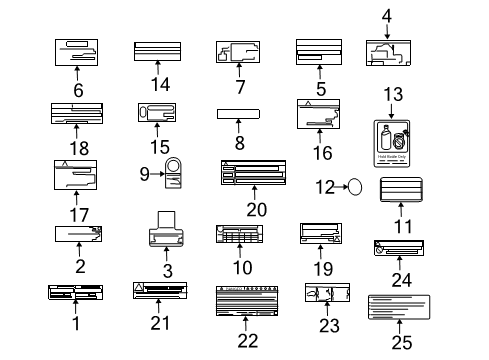 2006 Toyota Highlander Information Labels Info Label Diagram for 74541-48020