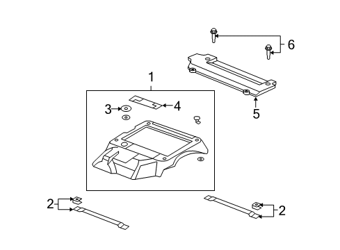 2009 Acura RDX Engine Appearance Cover Emblem, Intercooler Cover Diagram for 17126-RWC-A00