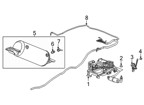 2021 GMC Yukon XL Headlamps Module Diagram for 13541796