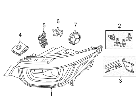 2015 BMW i3 Headlamps Led Module, Right Diagram for 63117396332