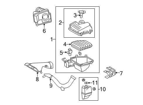 2011 Toyota Camry Powertrain Control Oxygen Sensor Diagram for 89467-06110