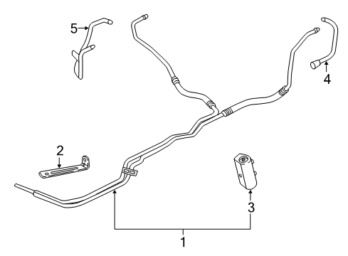 2016 Chevrolet Suburban Trans Oil Cooler Tube Assembly Bracket Diagram for 23271396