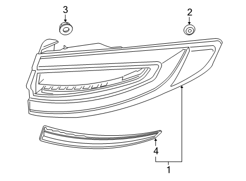 2020 Ford Police Responder Hybrid Tail Lamps Tail Lamp Assembly Nut Diagram for -W703773-S441