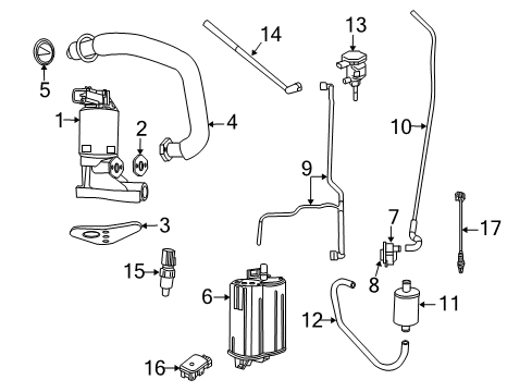 2009 Dodge Durango Emission Components CANISTER-Vapor Diagram for 4891766AC