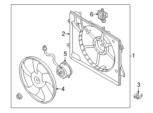 2015 Hyundai Sonata Cooling System, Radiator, Water Pump, Cooling Fan Fan Controller Diagram for 25385-C2500