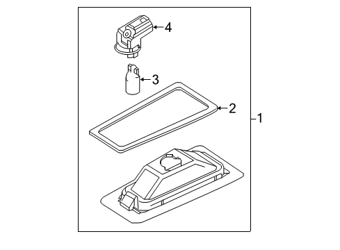 2018 Toyota Yaris iA Bulbs License Lamp Bulb Socket Diagram for 81275-WB001