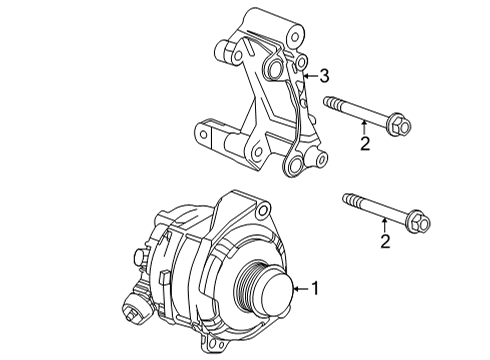 2020 Chevrolet Corvette Alternator Alternator Diagram for 13534122