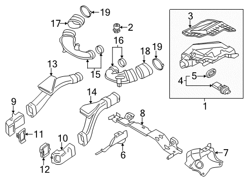 2009 BMW 750i Filters Intake Silencer Diagram for 13717577464