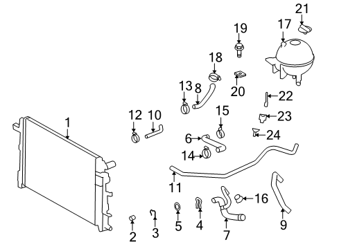 2007 Dodge Sprinter 3500 Radiator & Components Radiator Drain Cock Diagram for 68013632AA