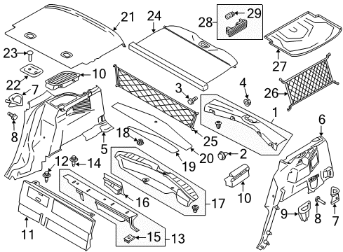 2017 Ford C-Max Bulbs Park Lamp Bulb Diagram for 5N2Z-13466-A