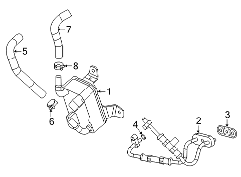 2020 Cadillac CT4 Oil Cooler Transmission Cooler Diagram for 24287469