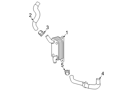 2020 Toyota Corolla Oil Cooler Cooler, Transmission Diagram for 33493-12090