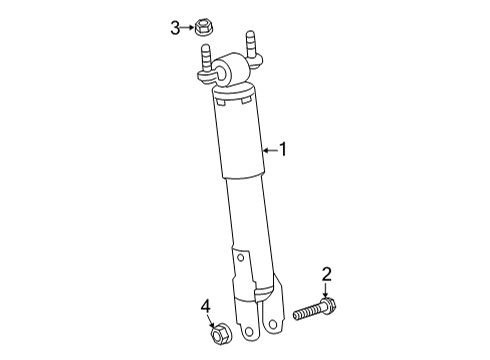 2022 Chevrolet Silverado 3500 HD Shocks & Components - Front Shock Diagram for 84748187