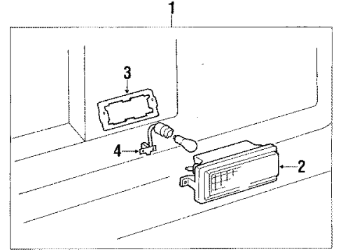 1988 Toyota Tercel Backup Lamps Back Up Lamp Assembly Diagram for 81670-16050