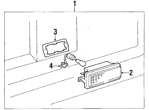 1986 Toyota Tercel Backup Lamps Socket Diagram for 81675-16030