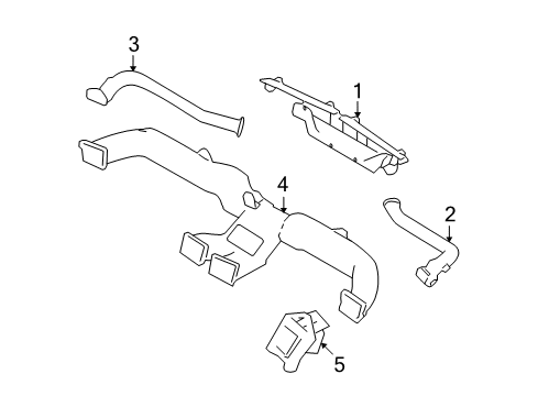 2006 Hyundai Sonata Ducts Hose Assembly-Side Defroster, RH Diagram for 97390-3K000