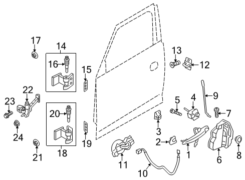 2014 Mini Cooper Countryman Front Door Torx Bolt Diagram for 07147186859