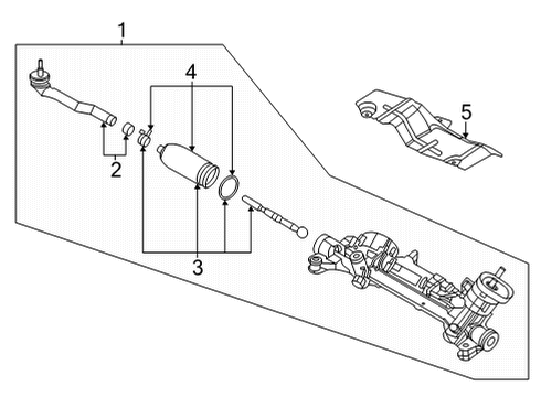 2020 Nissan Sentra Steering Column & Wheel, Steering Gear & Linkage GEAR & LINKAGE ASSY-POWER STEERING Diagram for 49001-6LW7A