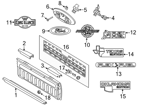 2015 Ford F-250 Super Duty Parking Aid Module Diagram for BC3Z-15K866-C