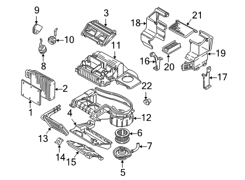 2000 Chevrolet Venture A/C Evaporator & Heater Components Seal, A/C Evaporator Case Drain Tube Diagram for 52495815
